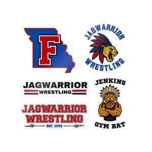 Jagwarrior Wrestling Die-Cut Sticker Pack