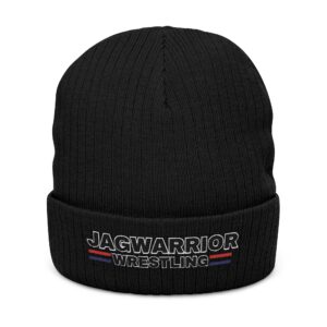 Jagwarrior Wrestling Embroidery Ribbed Knit Beanie