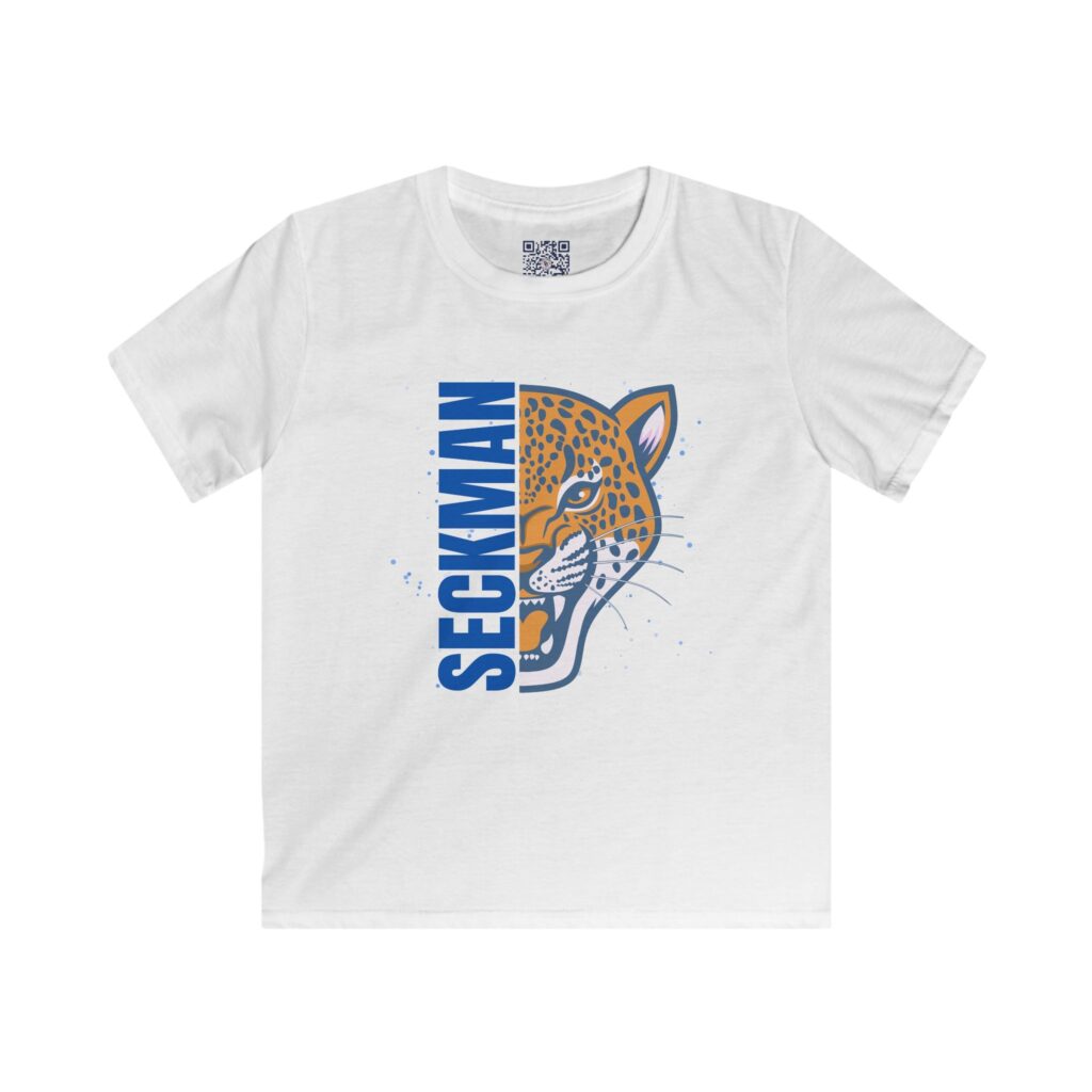 Seckman Jaguars jag face graphic printed on a youth spirit wear tee