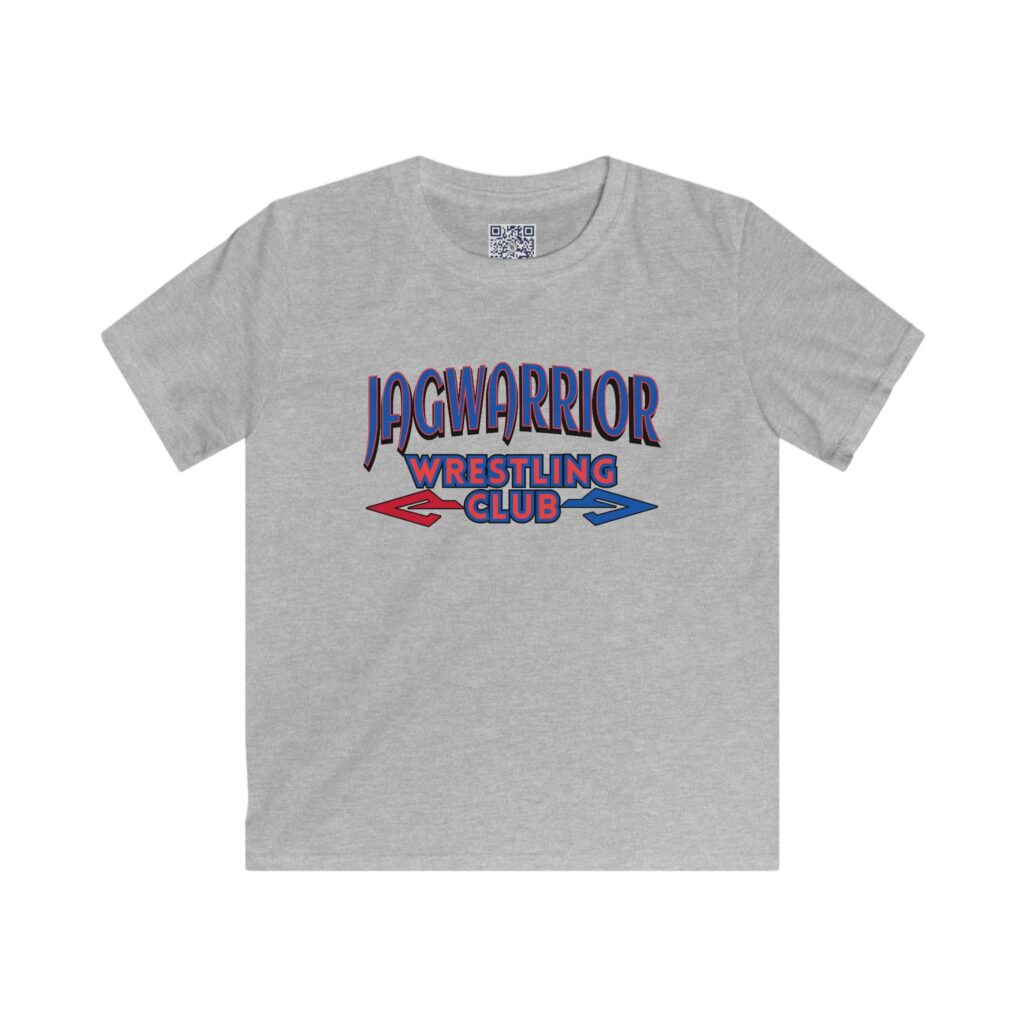 Jagwarrior Wrestling Club Arrowheads design printed on a youth tee