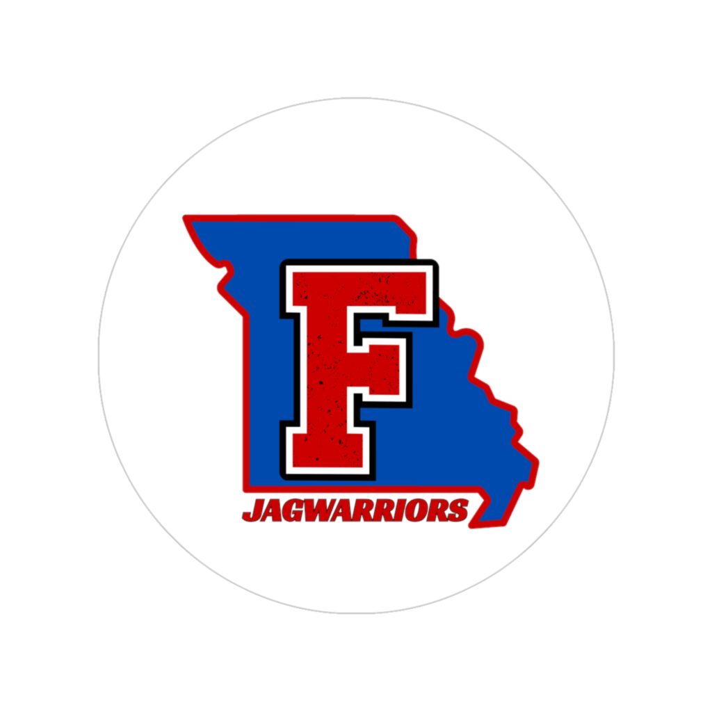 Jagwarrior Wrestling design printed on an indoor/outdoor sticker