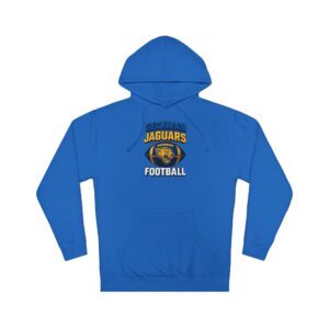 Seckman Jaguars football design with a jaguar on a football, printed on an adult hoodie