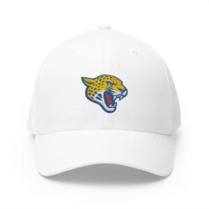 Seckman Jaguars logo embroidered on a Flexfit hat