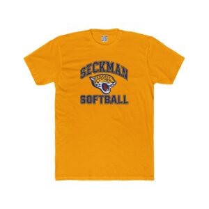 Seckman Jaguars softball logo printed on the front of an adult tee