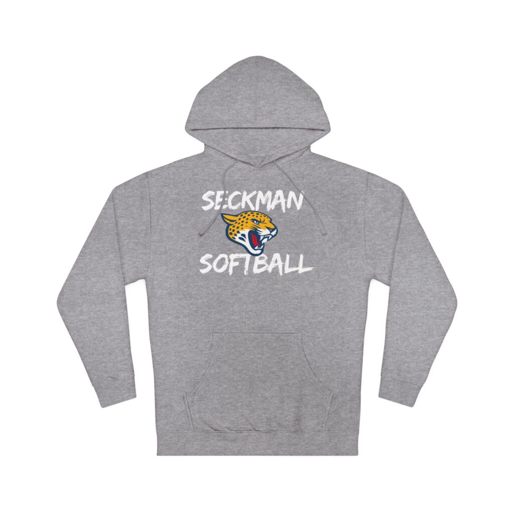 Seckman Jaguars softball paint design printed on an adult hoodie
