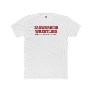 Jagwarrior Wrestling EST design printed on an adult tee