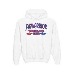 Jagwarrior Wrestling Club Arrowheads design printed on a youth hoodie