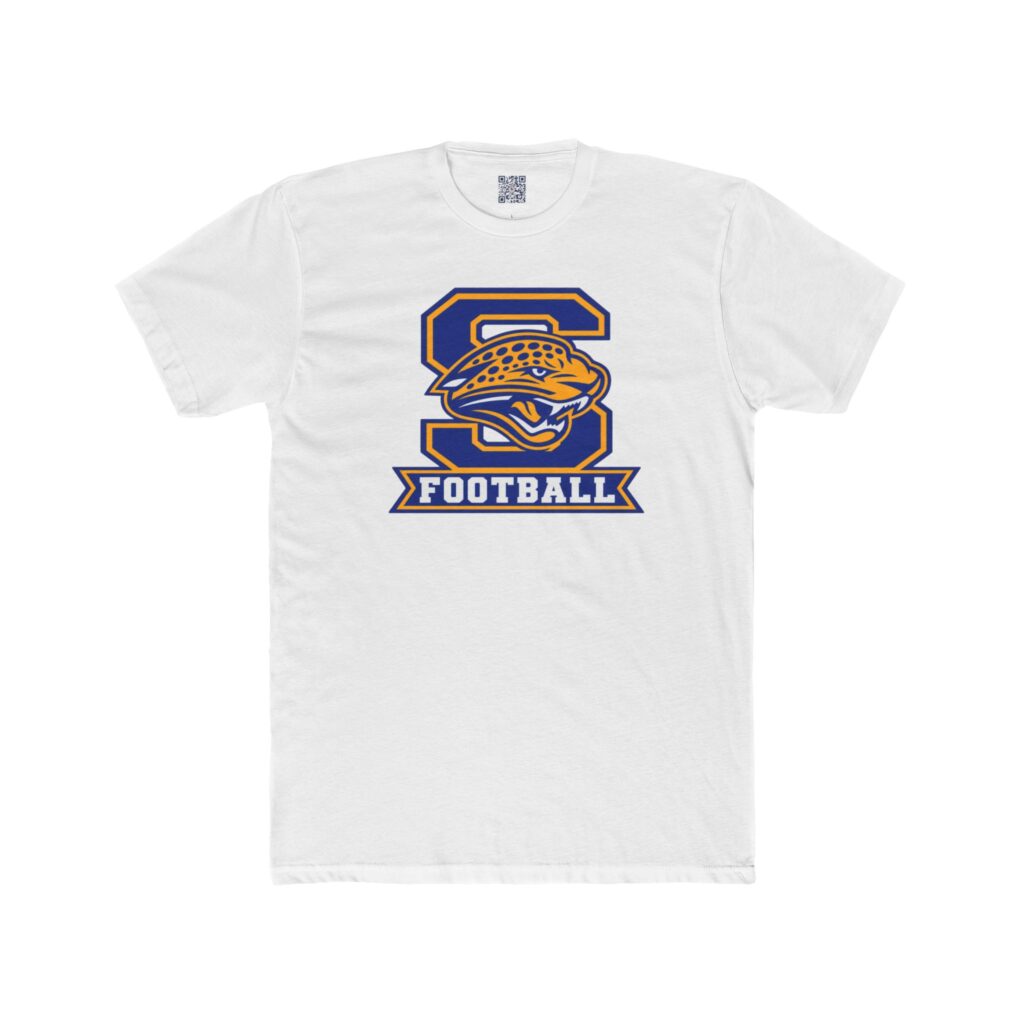 Seckman Jaguars football design printed on an adult tee