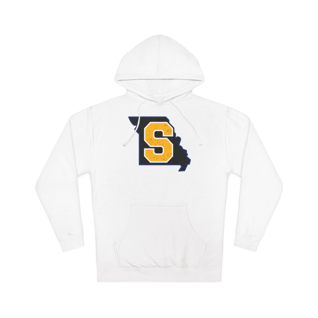 Seckman Jaguars name printed on an adult hoodie, shown in colours like navy, gold, and grey