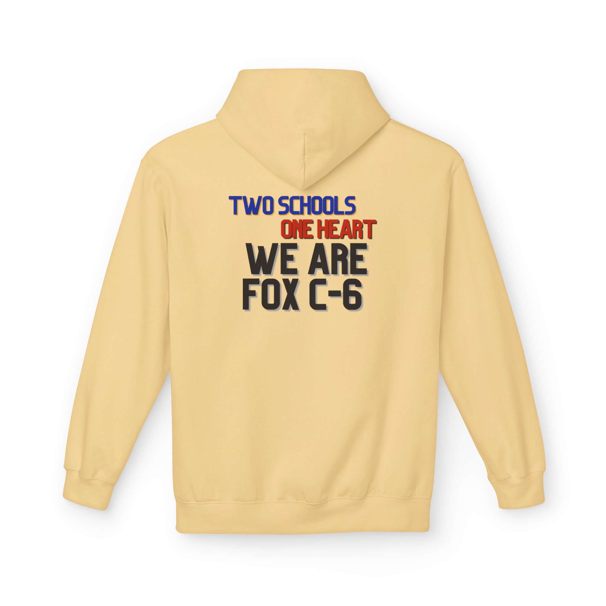 Two Schools, One Heart, We Are Fox C-6 Adult Hoodie - Image 8