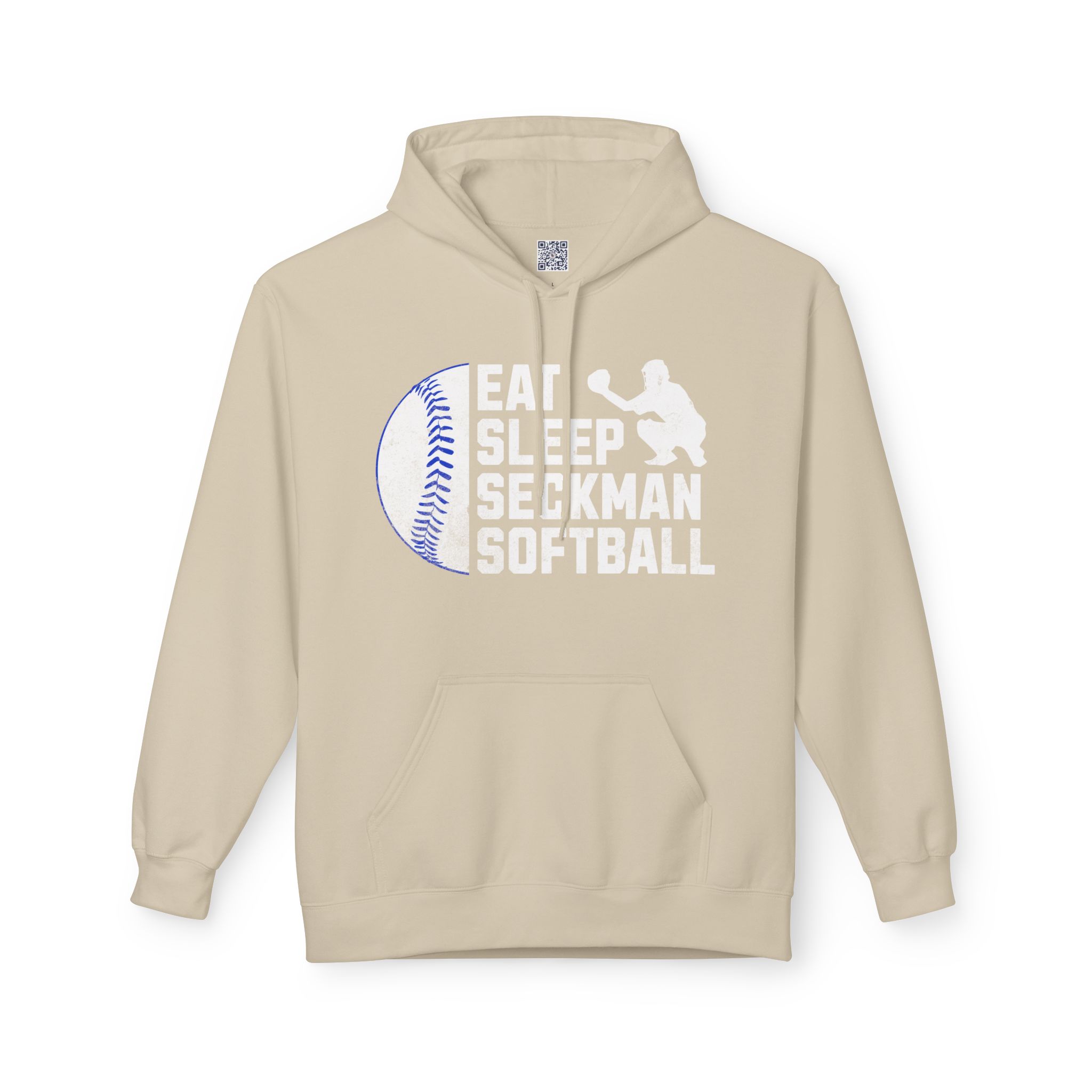 Eat Sleep Seckman Softball Adult Hoodie - Image 2