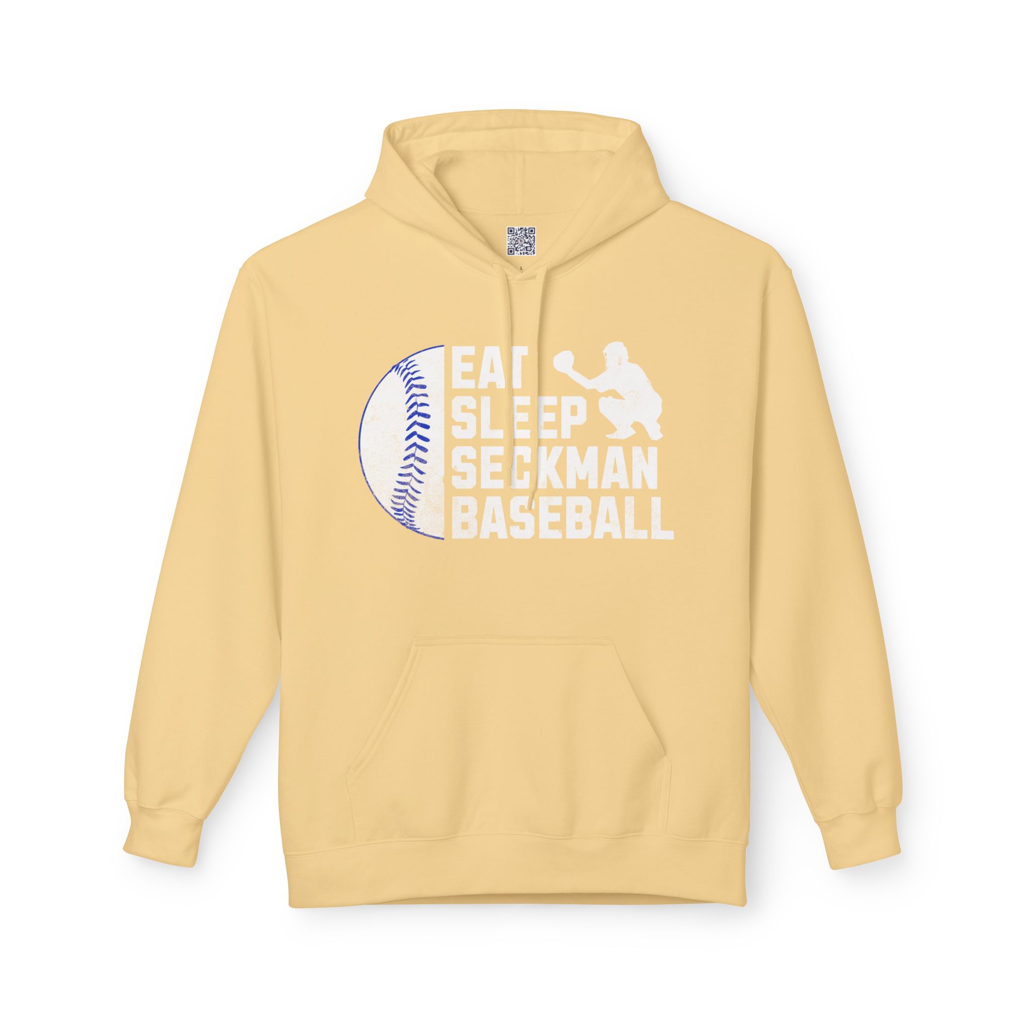 Eat Sleep Seckman Baseball Adult Hoodie - Image 4