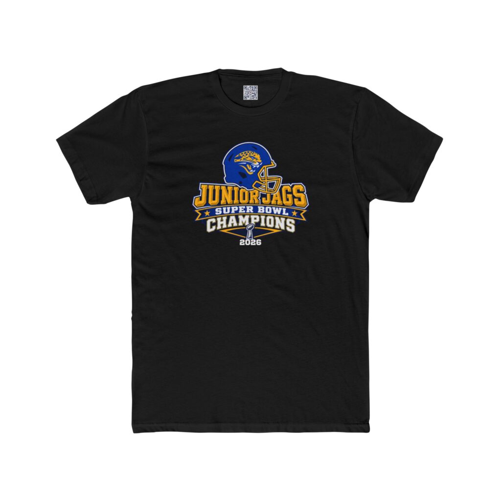 Seckman Jaguars football tee with 2026 Jr. Jags Champions graphic
