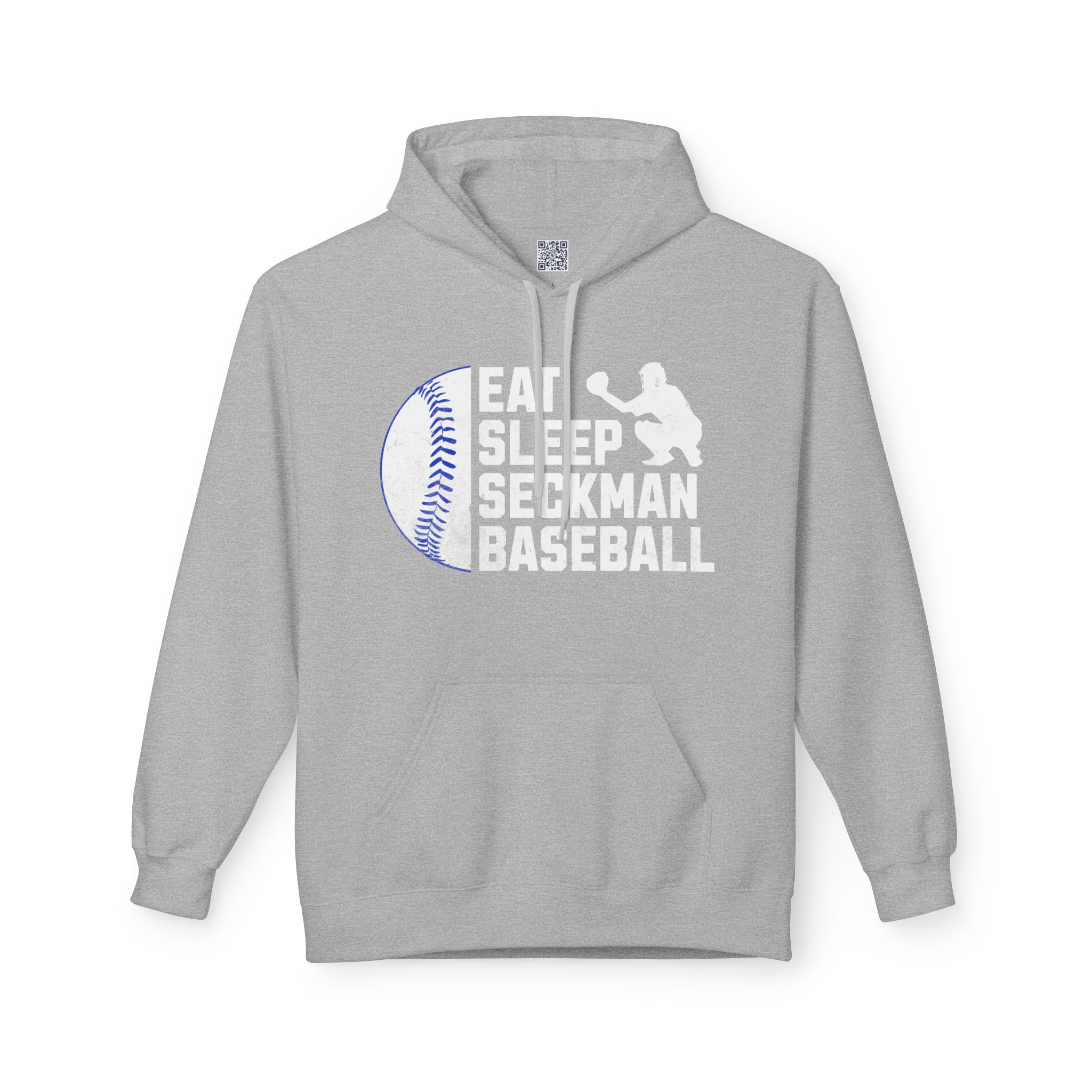 Eat Sleep Seckman Baseball Adult Hoodie - Image 5