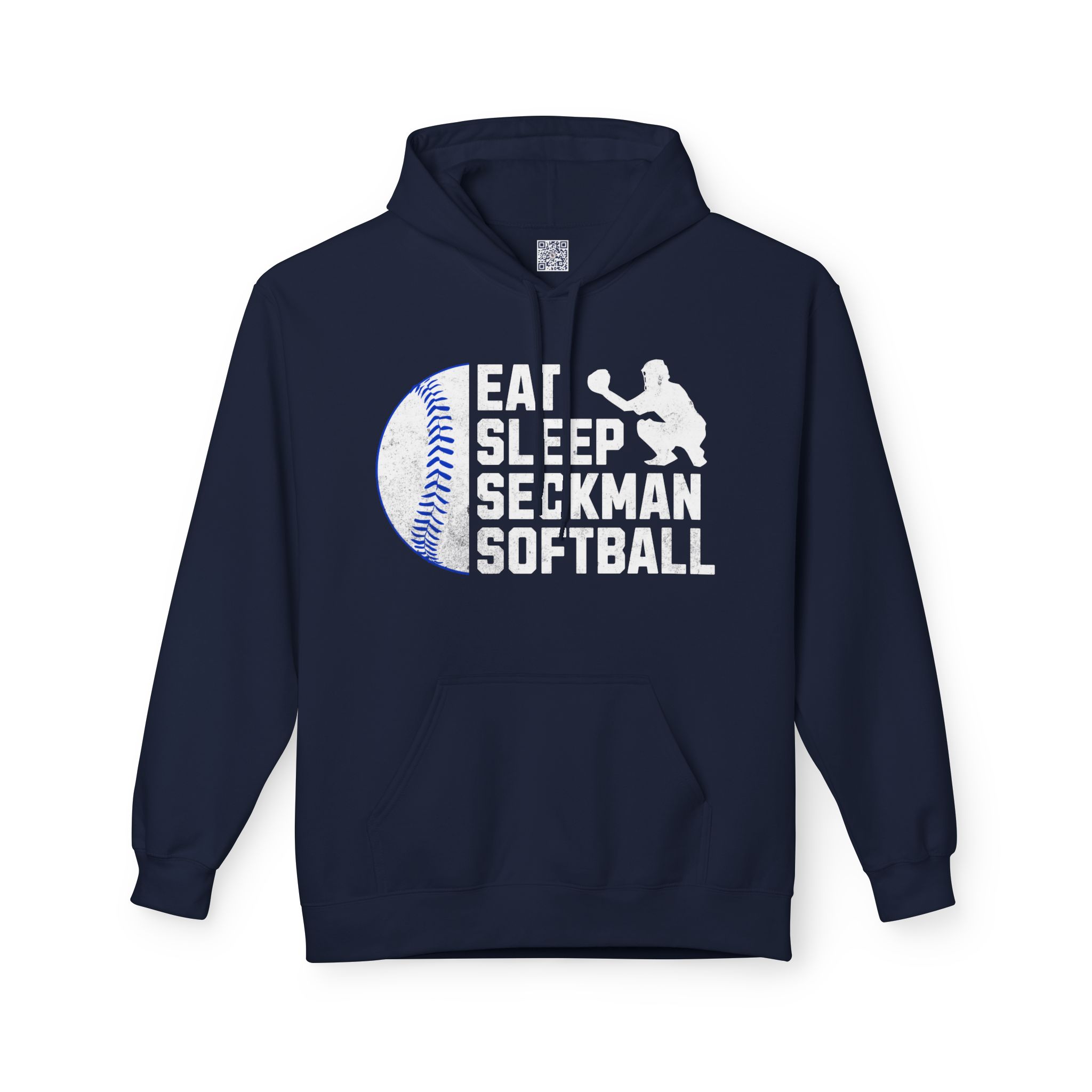 Eat Sleep Seckman Softball Adult Hoodie - Image 7