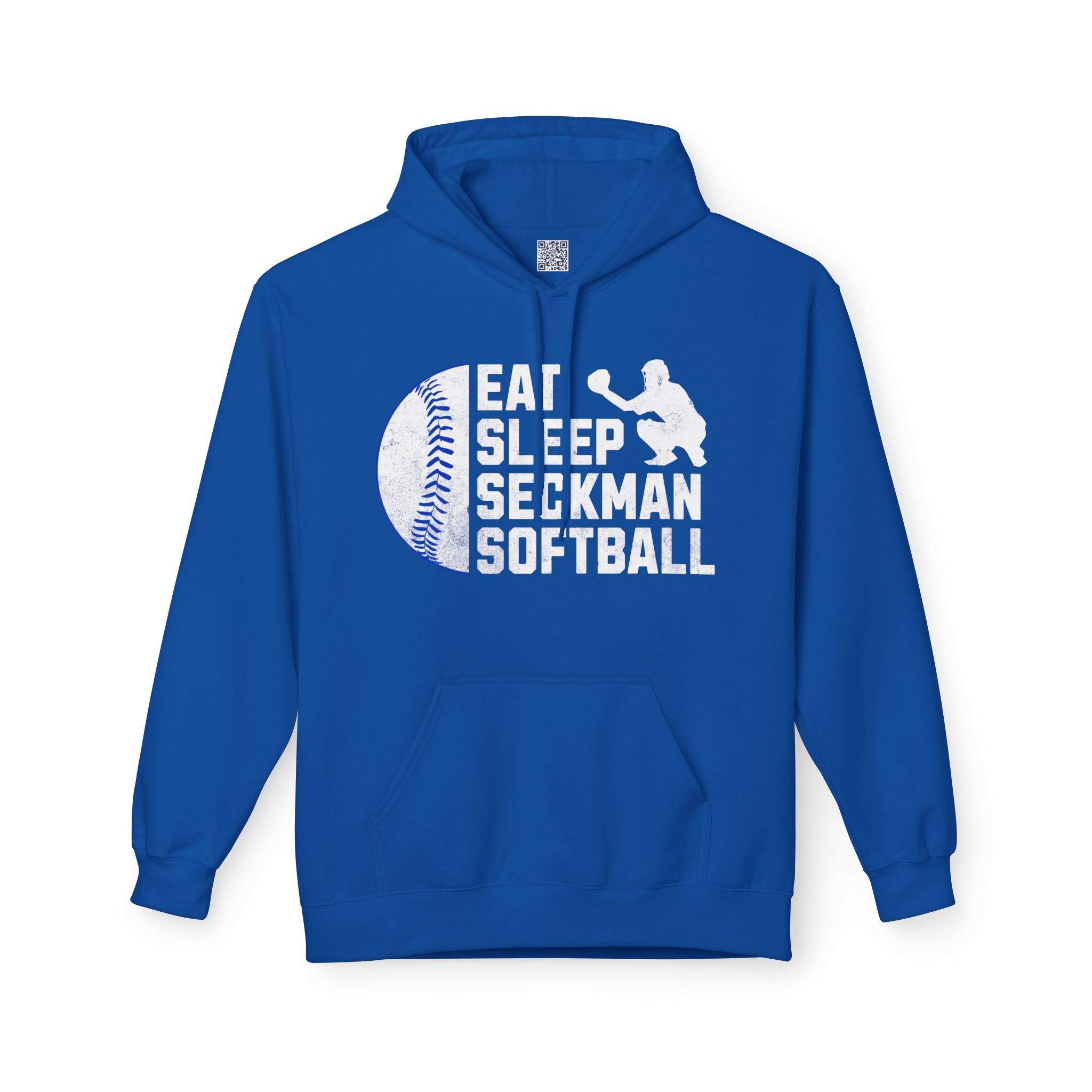 Eat Sleep Seckman Softball Adult Hoodie - Image 6