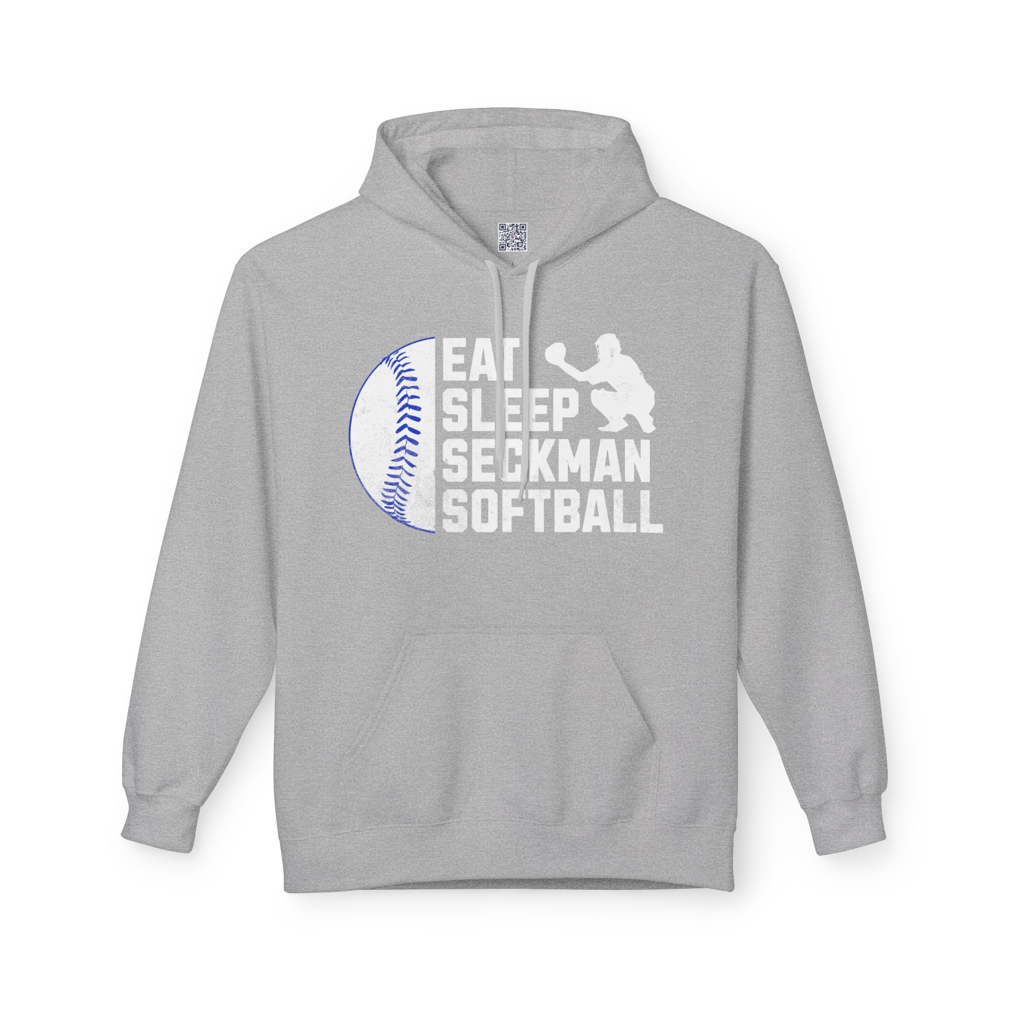 Eat Sleep Seckman Softball Adult Hoodie - Image 4