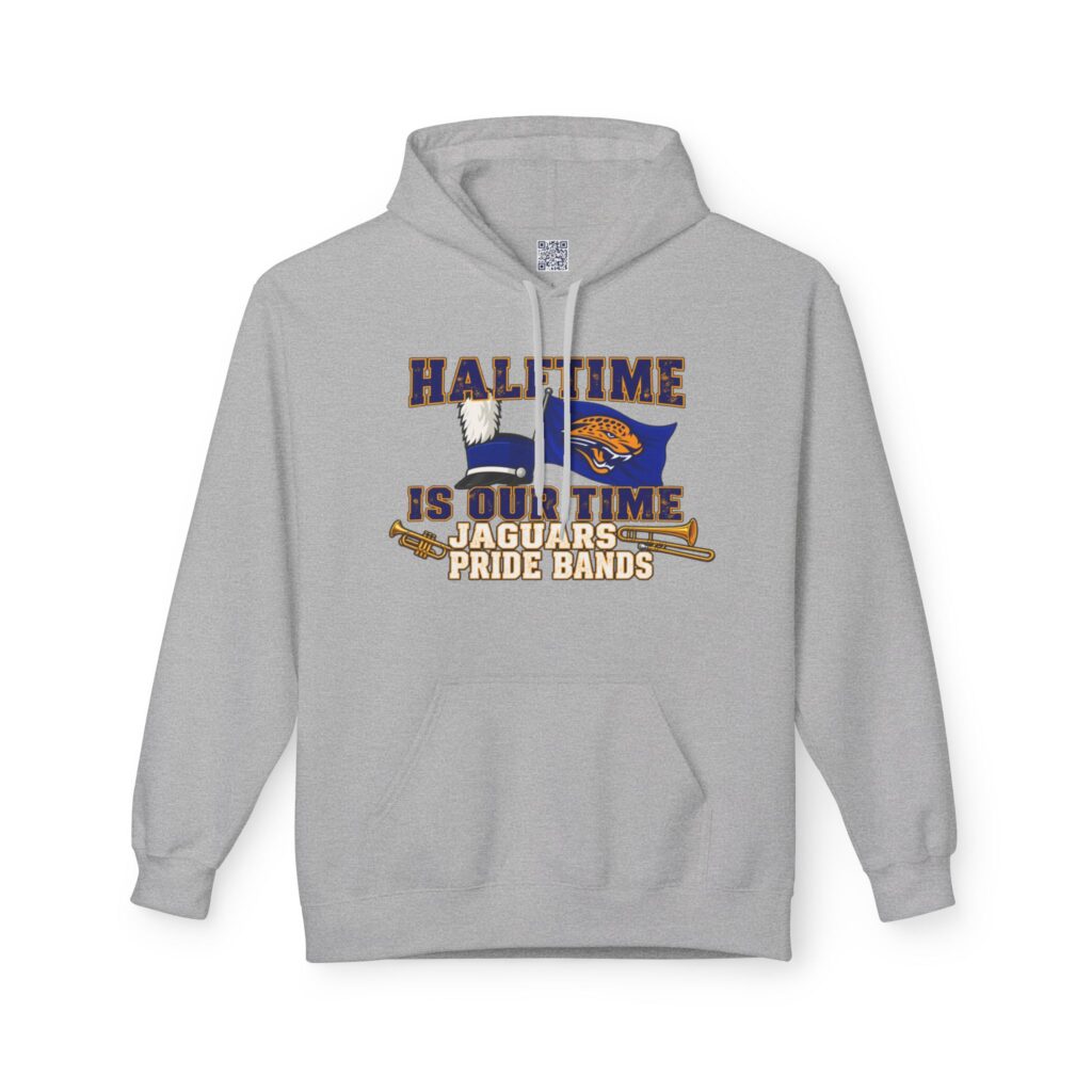 Jaguar Pride Bands "Halftime is Our Time" Adult Hoodie